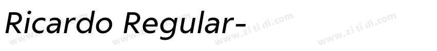 Ricardo Regular字体转换